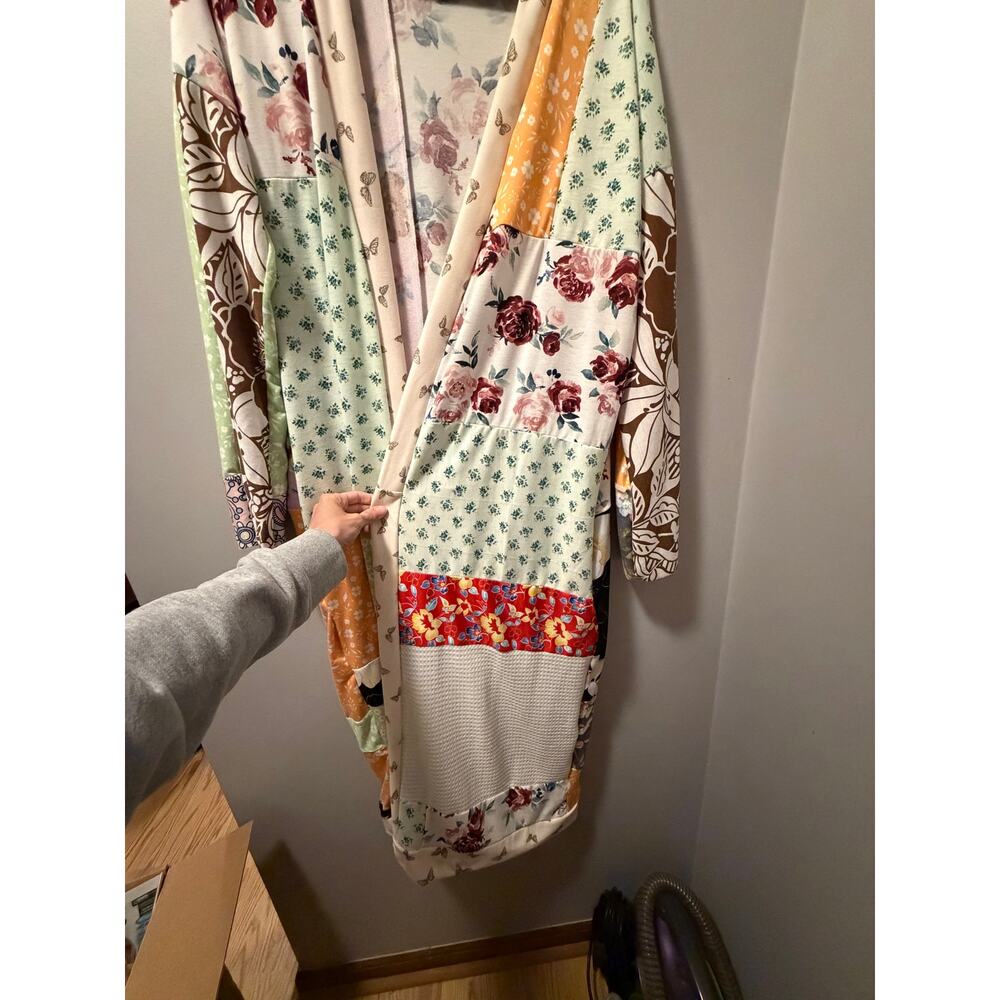 Floral duster handmade patchwork - Picture 8 of 9